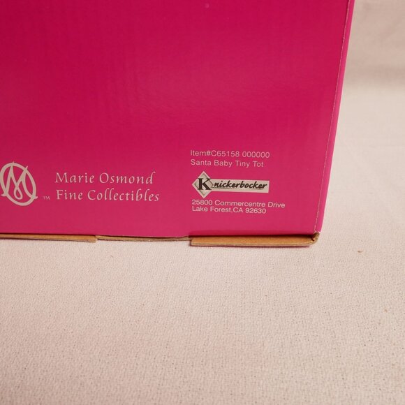 Marie Osmond Santa Baby Tiny Tot Doll With Box COA Necklace & Santa Hat NIB - Picture 6 of 6